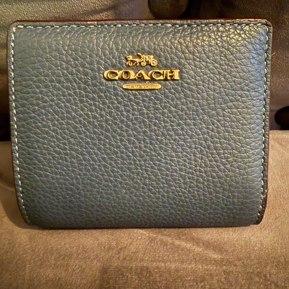 NWT Coach Women's Snap Wallet in IM/ Dark Denim  style # C2862 IML61